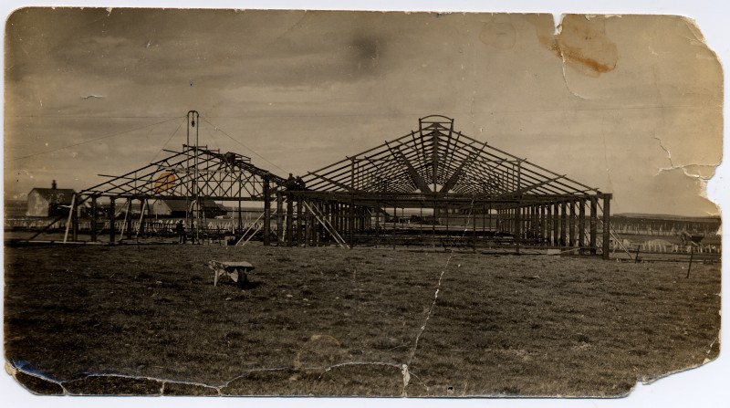 1927 Erecting the sheep shearing sheds